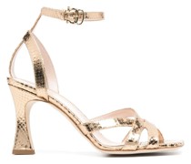 Sandalen im Metallic-Look