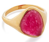Vergoldeter Rio Ring mit Quarz