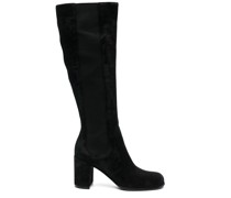 90mm heeled suede boots