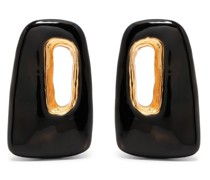 Emaillierte Ohrring mit Trapezform
