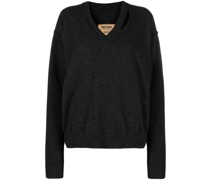 Kaschmirpullover mit V-Ausschnitt