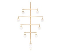 18kt Gelbgoldcreolen mit Perle