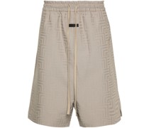patterned-jacquard deck shorts