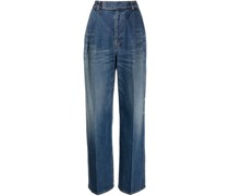 High-Waist-Jeans mit geradem Bein