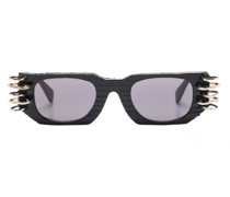 Eckige Sonnenbrille mit Piercing-Detail