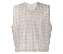 sleeveless cropped vest