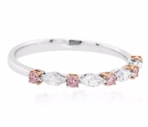 18kt Weißgoldring mit Diamanten