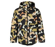 Gefütterte Jacke mit abstraktem Print