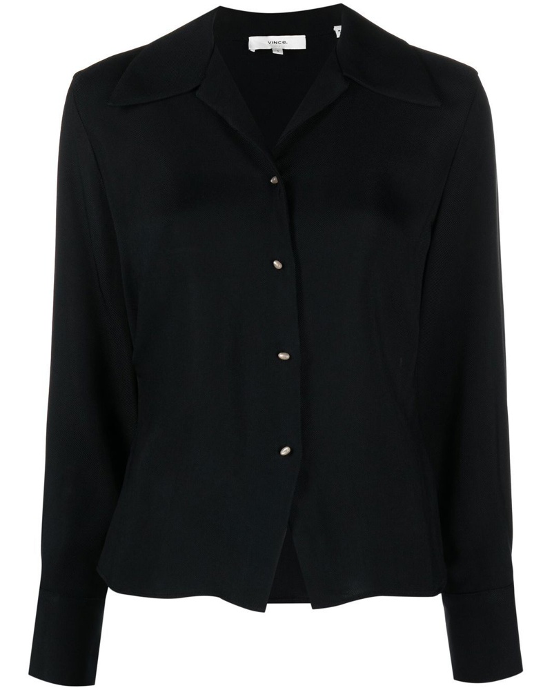 Vince Damen Bluse mit Oversized-Kragen