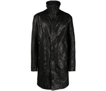 Lederjacke mit Knitteroptik