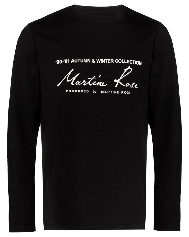 Martine Rose Damen Langarmshirt mit Logo-Print