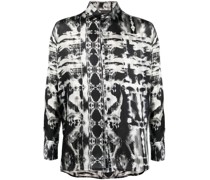 Seidenhemd mit grafischem Print