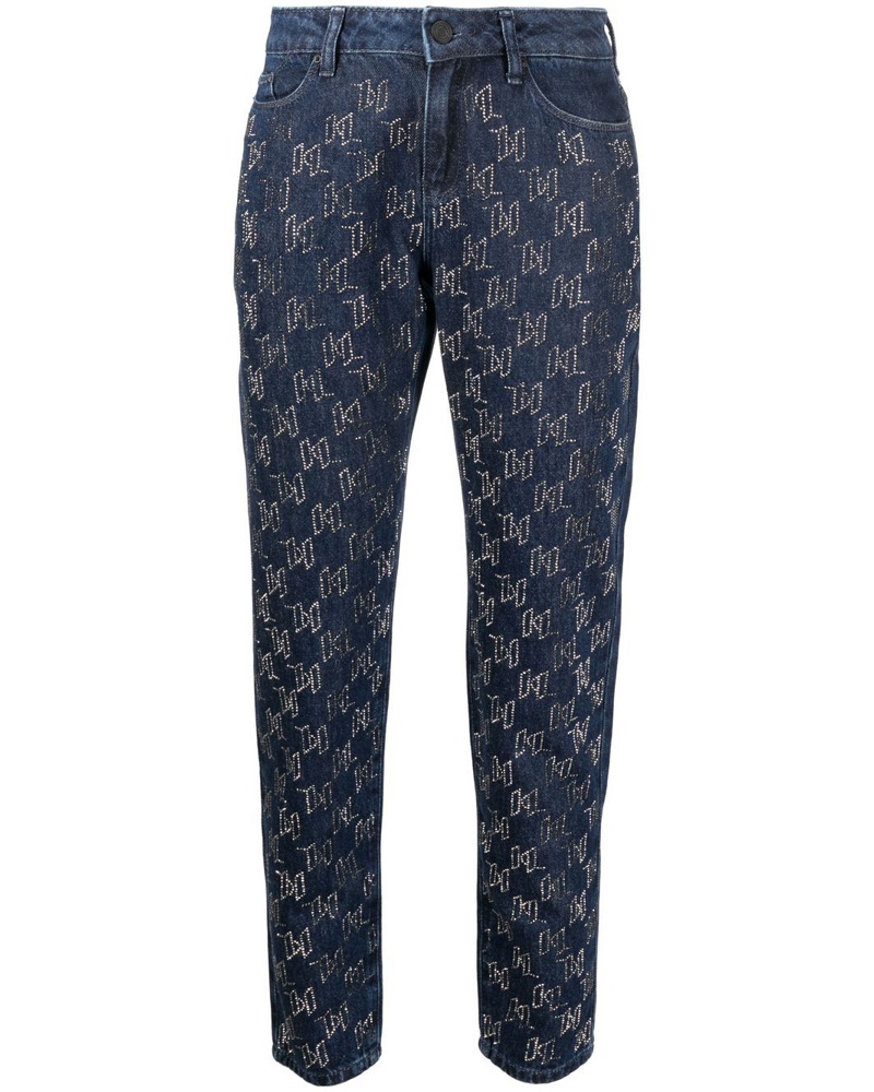 Karl Lagerfeld Damen Schmale Jeans mit Strass