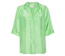 camp-collar silk shirt