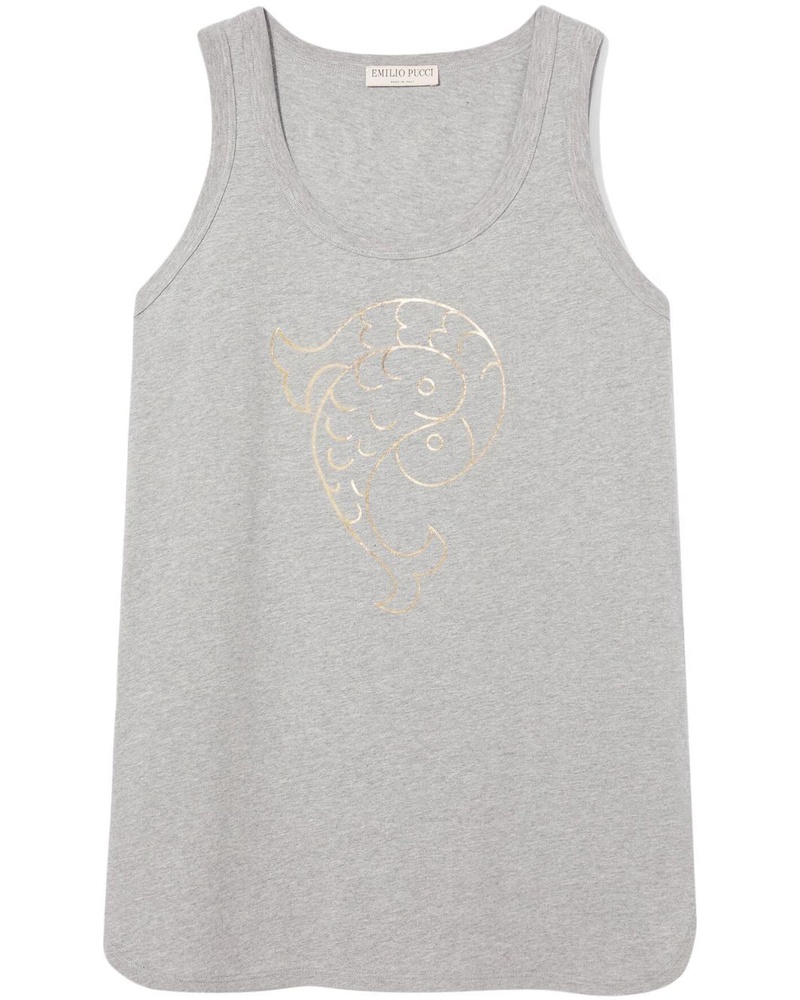 Emilio Pucci Damen Langes Pesci Top