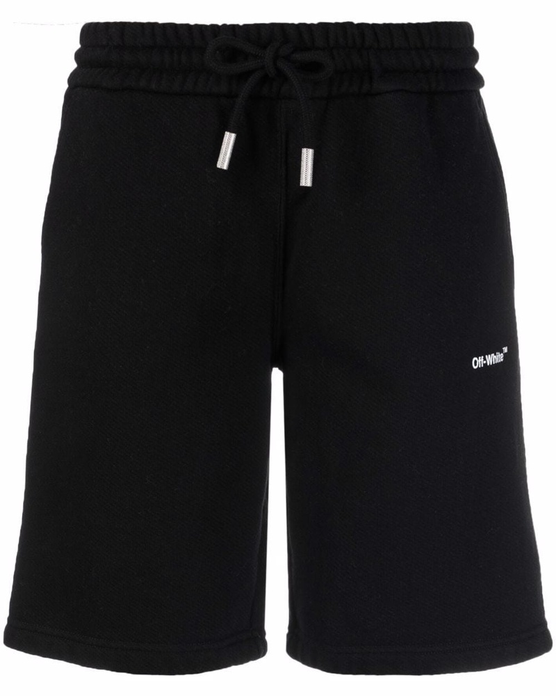 OFF-WHITE Damen Joggingshorts mit diagonalen Streifen