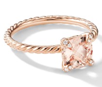 18kt Châtelaine Rotgoldring mit Diamanten