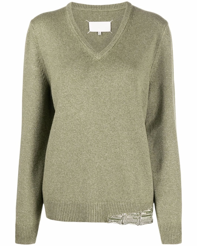 Maison Margiela Damen Pullover in Distressed-Optik