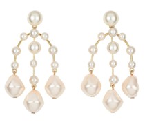 Chandelier-Ohrringe mit Perlen