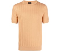T-Shirt mit Zopfmuster