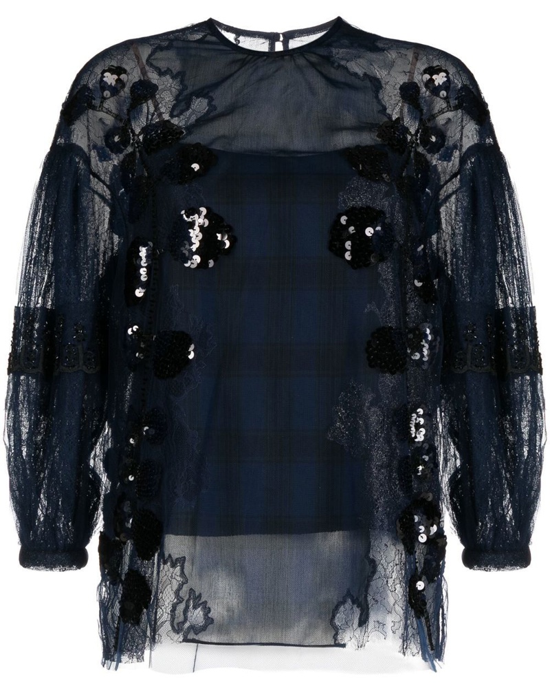 Biyan Damen Bluse mit Pailletten