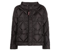 Gesteppte Jacke mit Logo-Patch