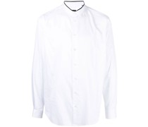 band collar cotton shirt