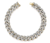 18kt Gelbgoldarmband mit Pavé