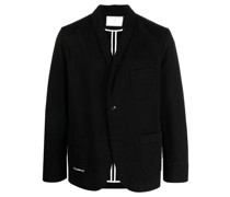 Einreihiger Blazer mit Logo-Print