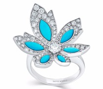18kt Weißgoldring mit Diamanten