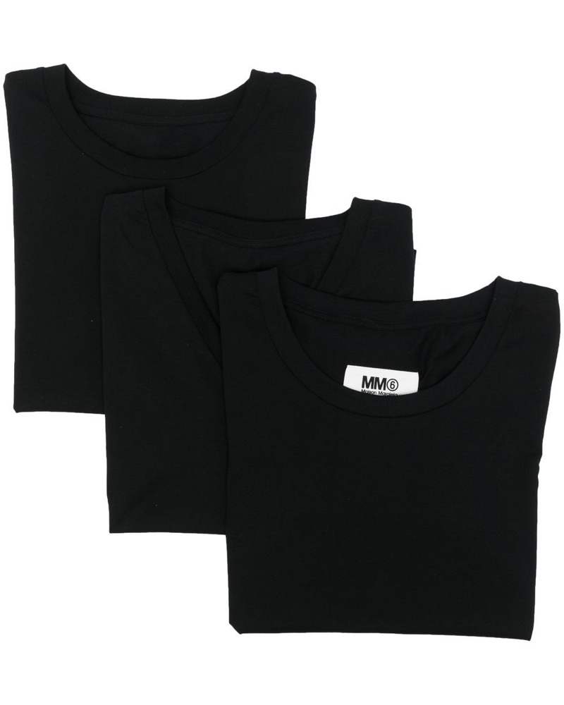 Maison Margiela Damen T-Shirt mit Kontrastnähten