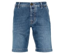 Jeans-Shorts mit Logo-Patch
