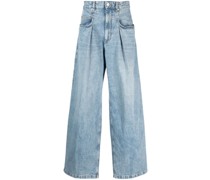 Janael Wide-Leg-Jeans mit Faltendetail