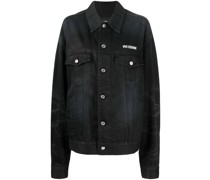 Jeansjacke mit Logo-Print