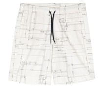 graphic-print organic cotton shorts