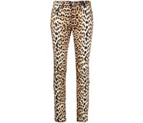 Jeans mit Leoparden-Print