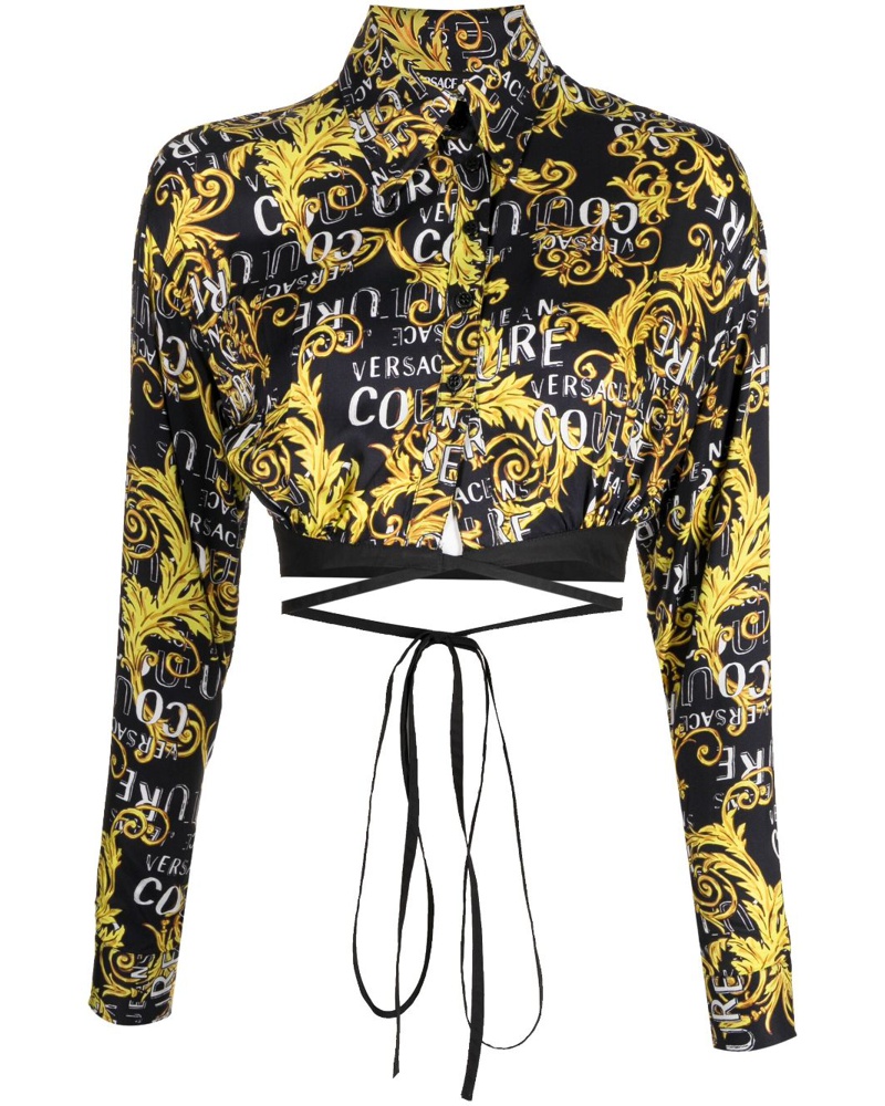 Versace Jeans Damen T-Shirt mit Logo-Print