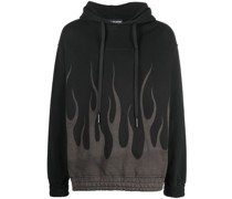 Hoodie mit Flammen-Print