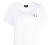 A.P.C. T-Shirt mit Logo-Stickerei