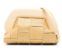 cable knit leather satchel bag