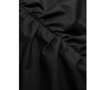 Gerafftes Midikleid mit Puffärmeln