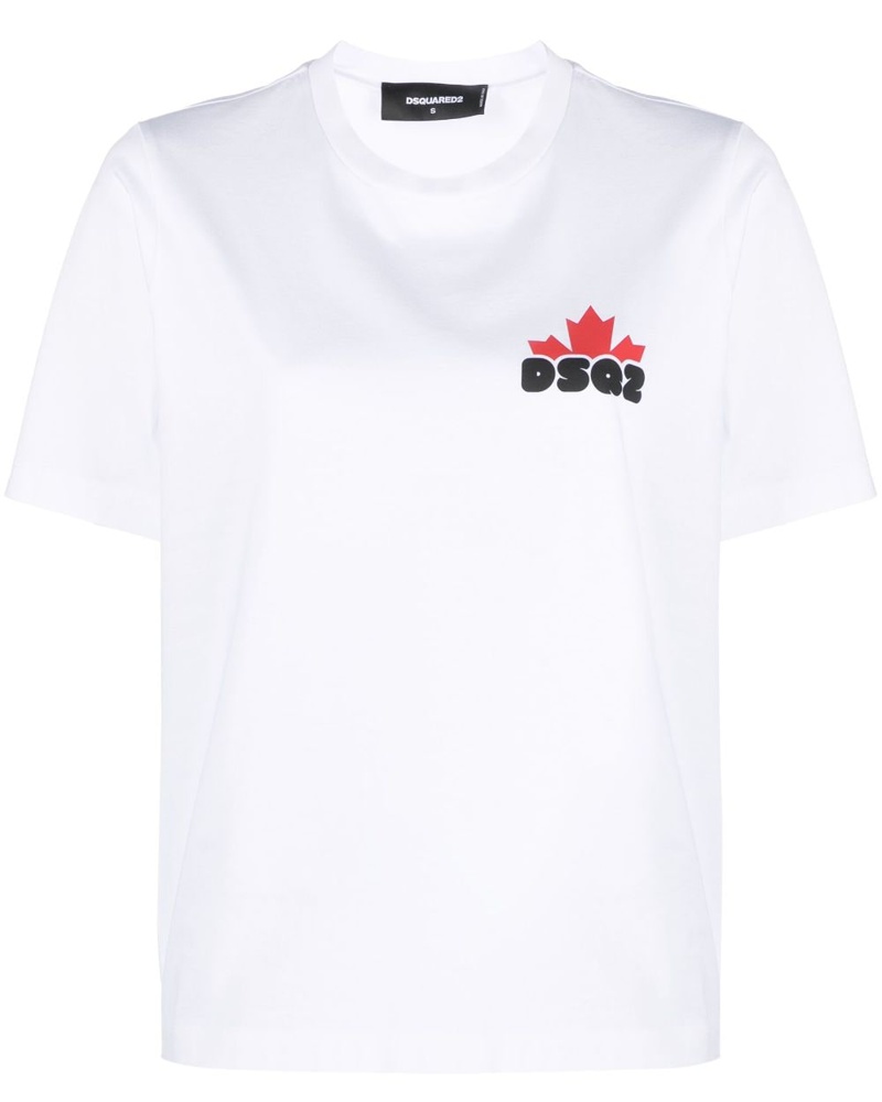 Dsquared2 Damen T-Shirt mit Logo-Print
