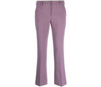 high-waisted cropped trousers