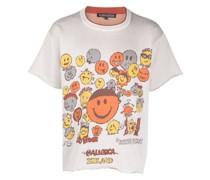 T-Shirt mit Smiley-Print