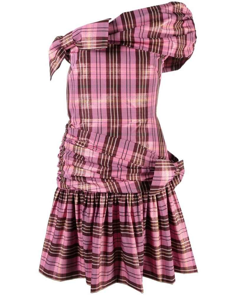 Molly Goddard Damen Dimitria Minikleid mit Schottenkaro
