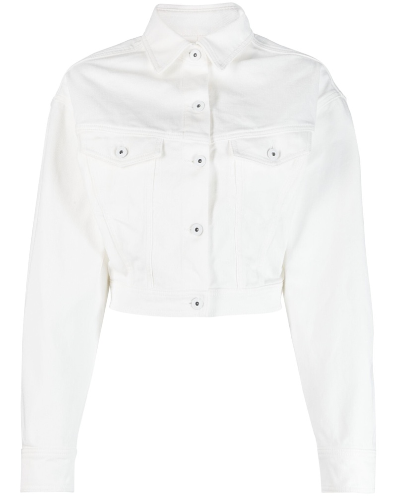 OFF-WHITE Damen Klassische Cropped-Jeansjacke OFF-WHITE Damen Klassische Cropped-Jeansjacke