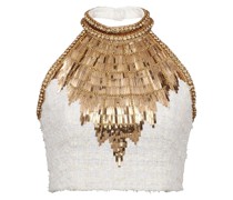 Cropped-Top mit Perlen