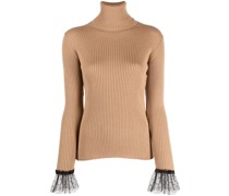 Pullover mit Ärmelenden aus Spitze