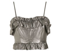 Gerüschtes Top im Metallic-Look