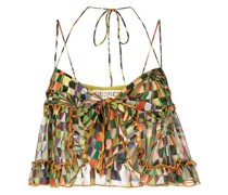 Cropped-Top mit Rüschen
